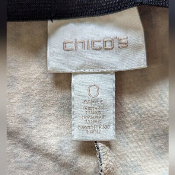 Chico’s Women’s Ponte Knit Animal Print Leggings Ankle Leopard Size 0 (4) - Picture 3 of 10